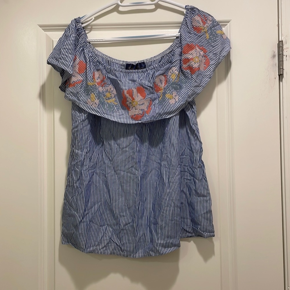 Embroidered off the should blouse